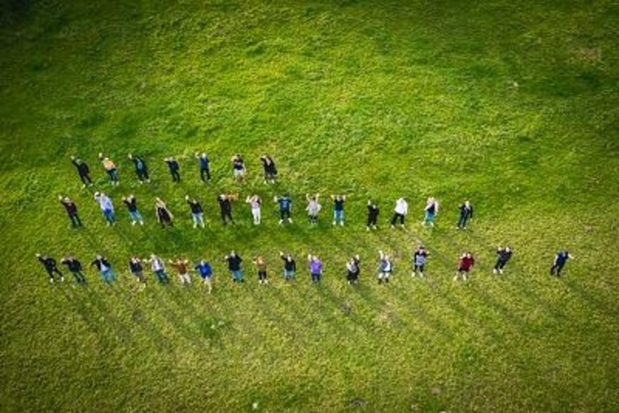 Hielten Abstand: die Autoren beim Almenland Songwriting Camp