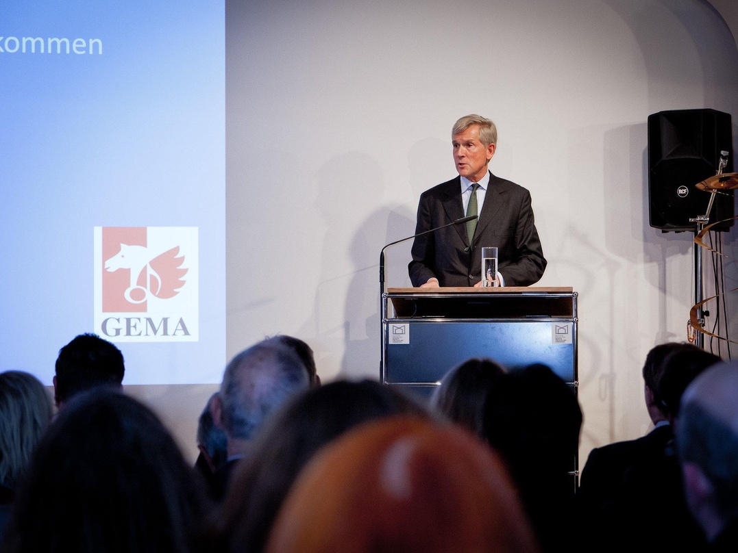 Beim Parlamentarischen Abend: Der GEMA-Vorstandsvorsitzende Harald Heker