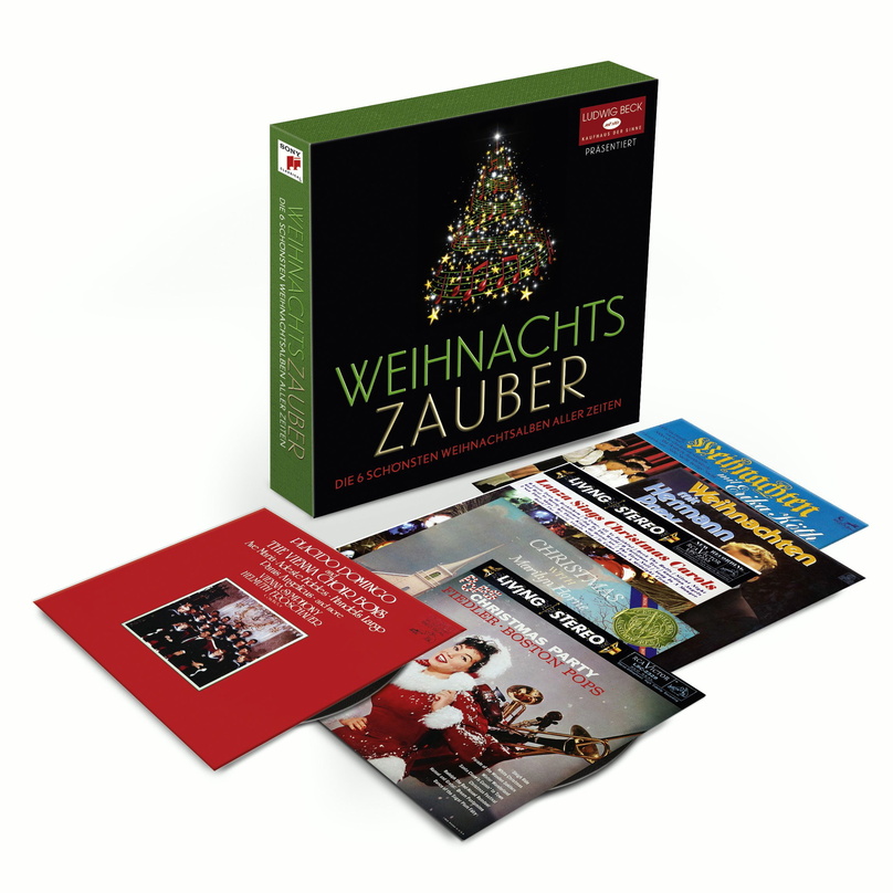 Exklusive Box: "Weihnachtszauber" mit sechs zuvor vergriffenen Alben von Erika Köth, Hermann Prey, Placido Domingo, Marilyn Horne, Mario Lanza und den Boston Pops