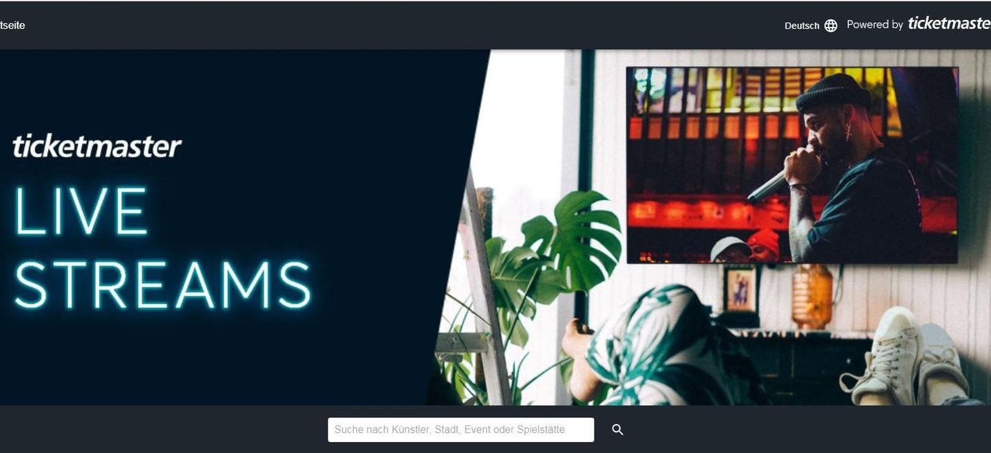 Soll den Kartenverkauf für virtuelle Events forcieren: Ticketmaster Livestreams