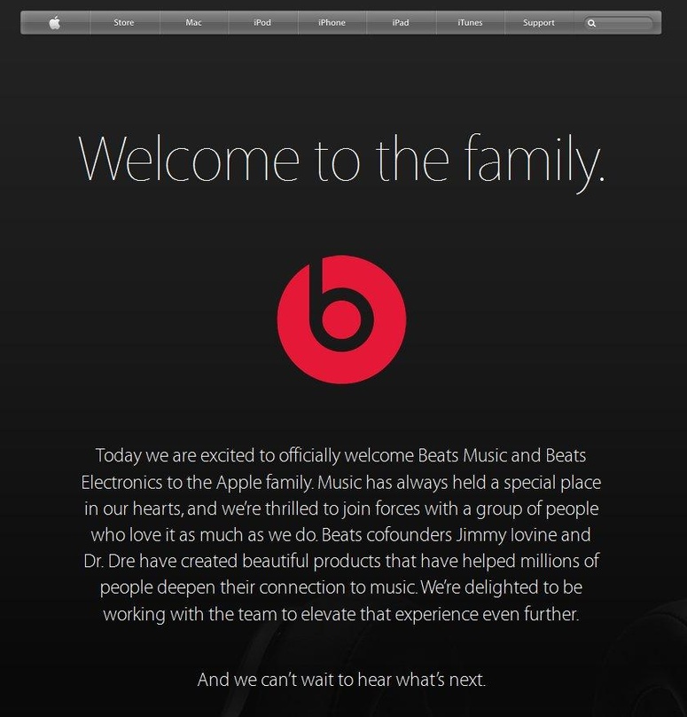 Willkommen in der Familie: Apple gibt den Abschluss der Beats-Übernahme bekannt
