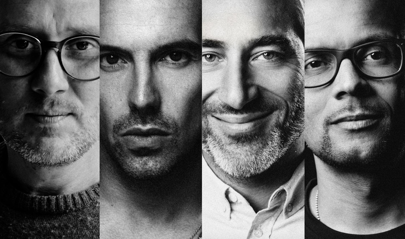 Schulterschluss (von links): Ronny Boldt und der auch unter dem Namen RAF Camora bekannte Raphael Ragucci arbeiten künftig eng mit Daniel Lieberberg und Patrick Mushatsi-Kareba (beide Sony...