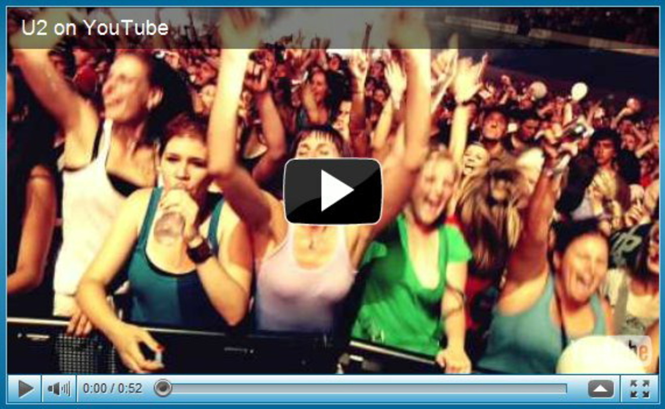 Testlauf aus dem Jahr 2009: YouTube zeigte ein U2-Konzern als Livestream