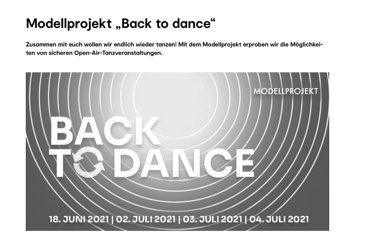 Feiern mit wissenschaftlicher Begleitung: das Projekt "Back to dance"