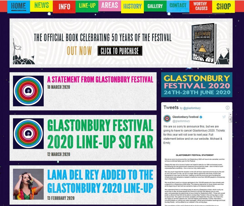 ABgesagt: das Glastonbury Festival