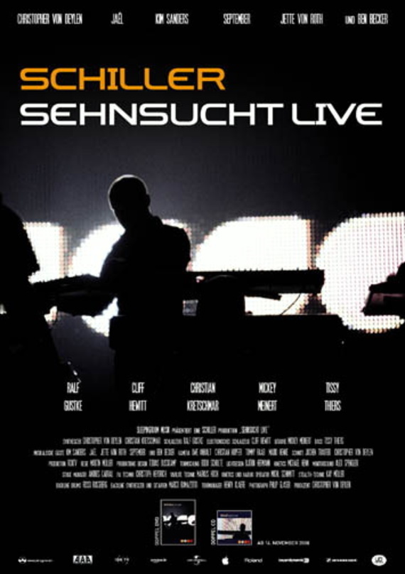 Wirbt für die neue DVD: Schiller im Kino