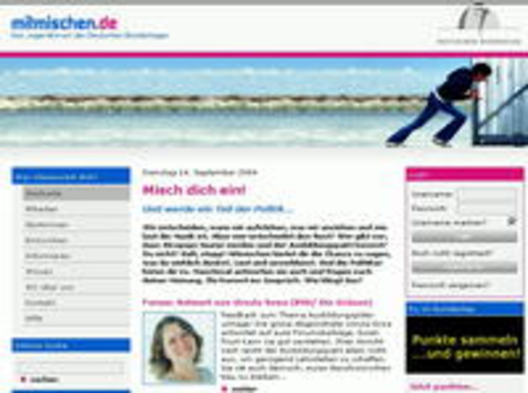 Das Jugendforum des Deutschen Bundestages: mitmischen.de