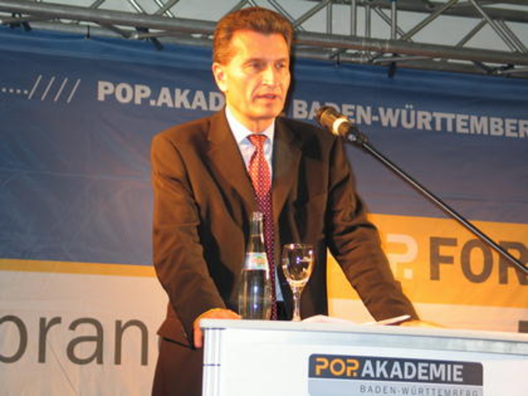 Outete sich als Rocker: Günther Oettinger