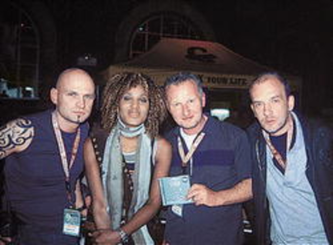 Veranstalter und Medienpartnerin (v.l.n.r.): Caba Kroll, Viva-Moderatorin Daisy Dee, Klaus Fröhlich und Jörg Böhm