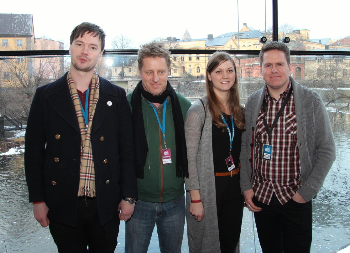 Waren mit der ersten Ausgabe von Where's The Music? zufrieden: die Veranstalter (von links) Niklas Westergren (FKP Scorpio Sweden), Folkert Koopmans (FKP Scorpio), Linnea Jonsson (FKP Scor...