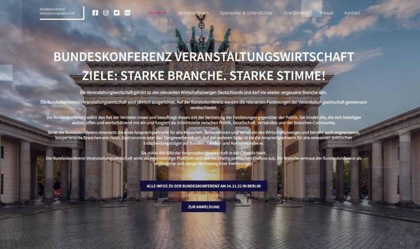Will die Livebranche sichtbarer machen: die Bundeskonferenz Veranstaltungswirtschaft