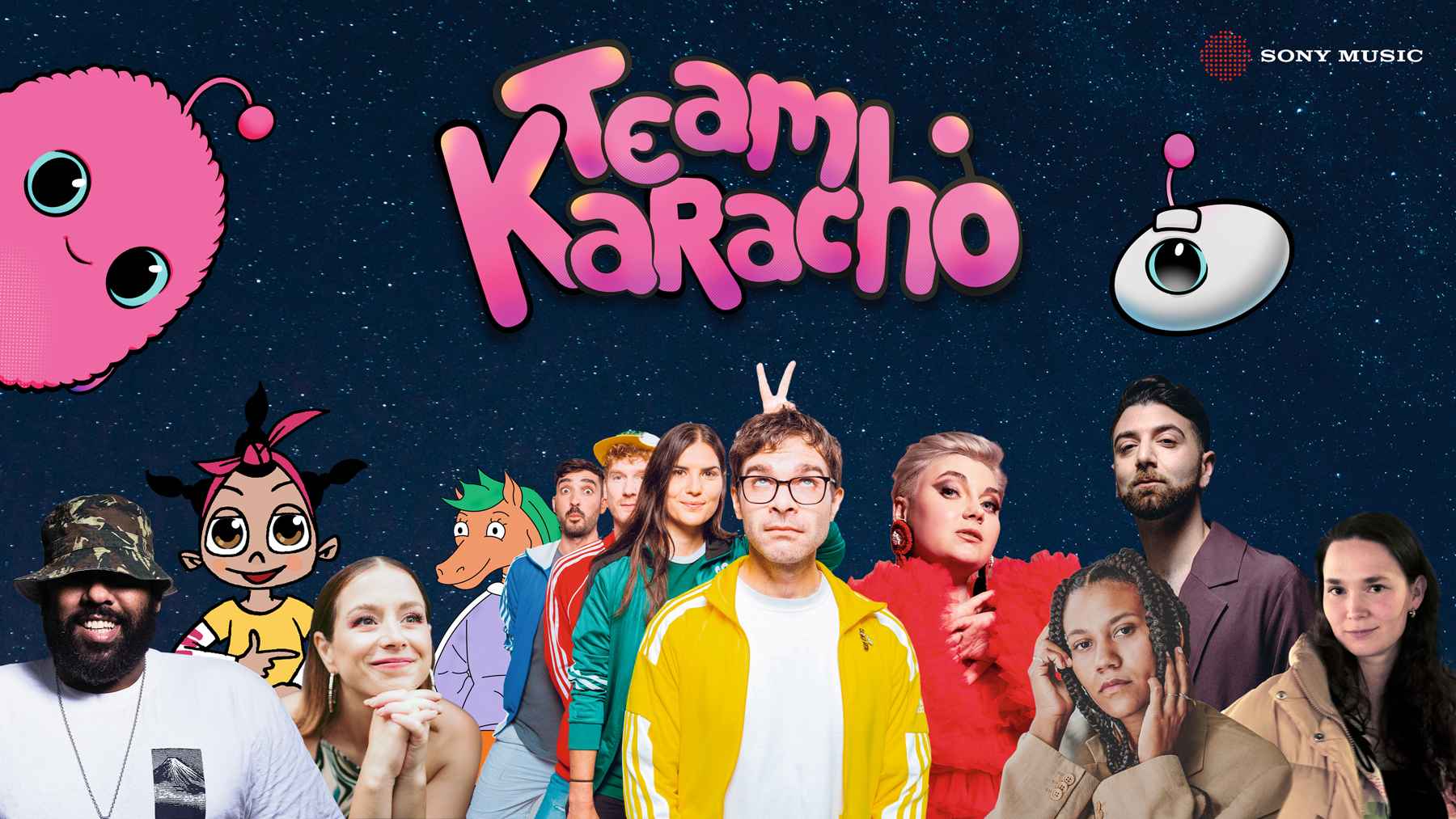 c3d9e854 5e37 4e22 b5b7 03c10525e4b5 Besteht aus wechselnden Acts, die auf mehreren Sprachen singen: das Team Karacho.