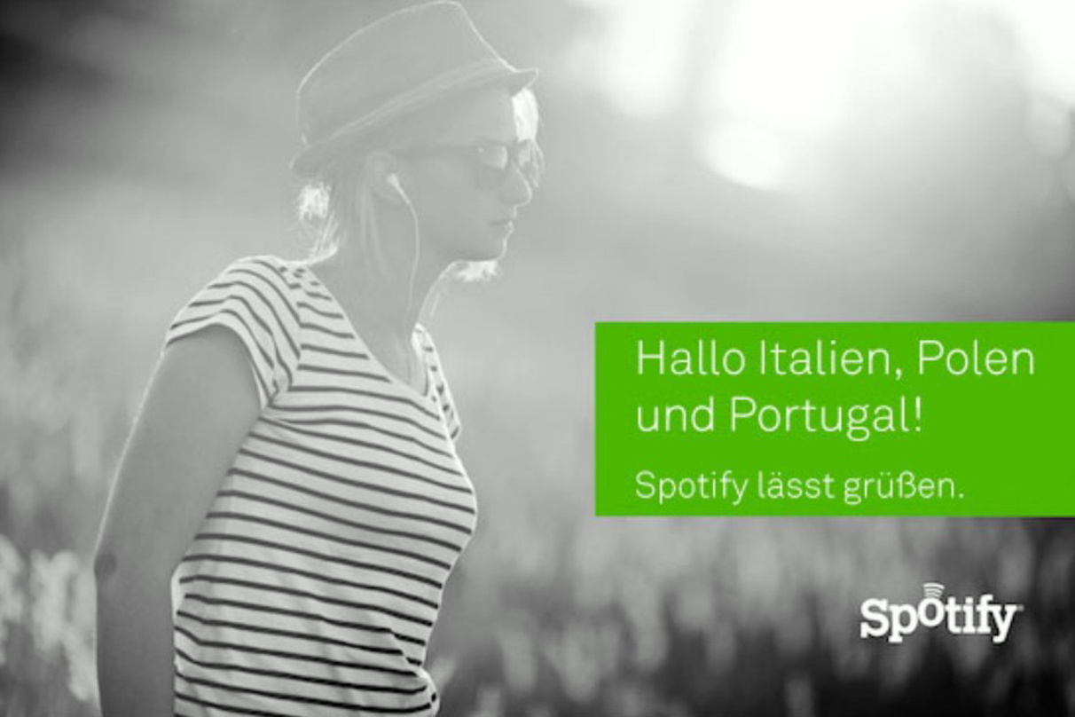 Nun auch für Nutzer in Italien, Polen und Portugal verfügbar: Spotify zeigt nun in 20 Märkten Präsenz