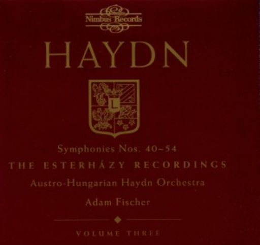 Adam Fischer/Austro-Hungarian Hayedn Orchestra – The Esterházy Recordings Vol. 3 - Symphonies Nos. 40-54