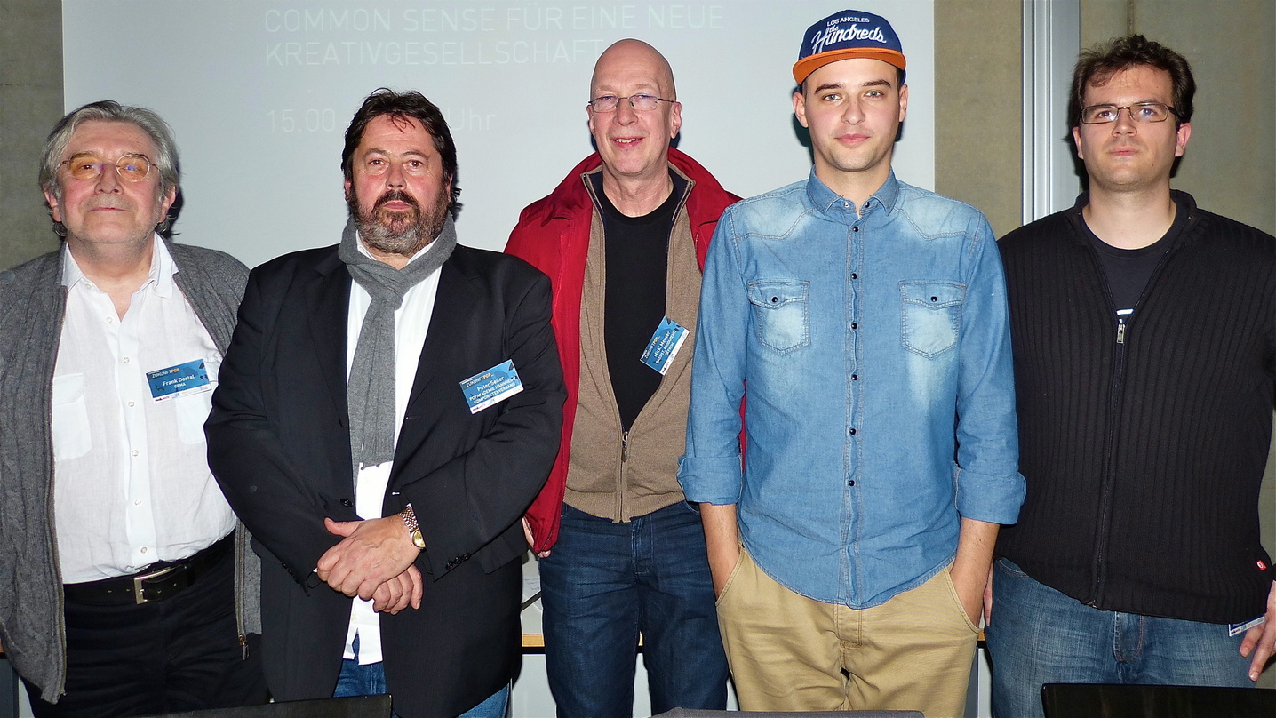 Übten in der Popakademie Fairplay (von links): Frank Dostal, Peter Seiler, Micki Meuser, Chris "Crada" Kalla und Christian Hufgard