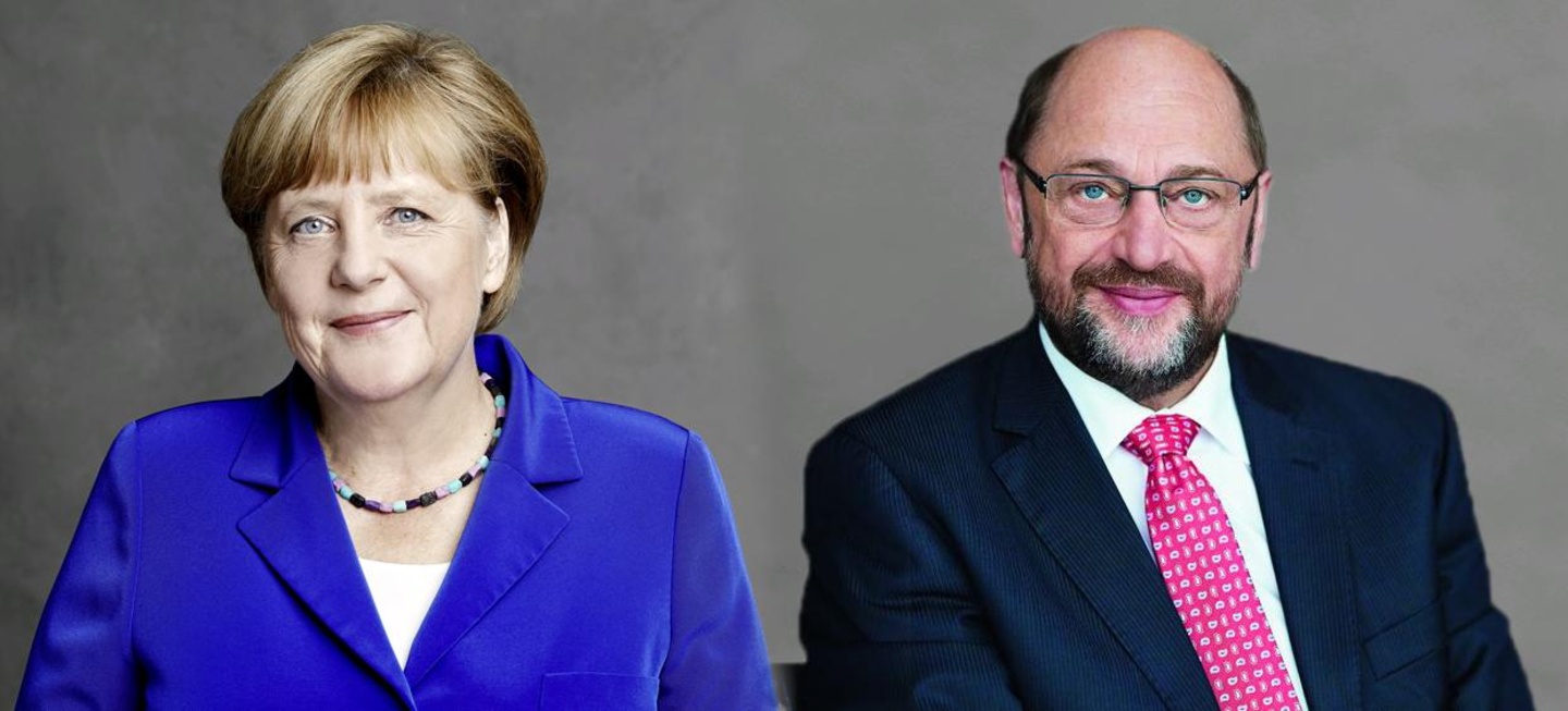 Haben sich mit ihren Mitstreitern in Berlin den Entwurf für einen Koalitionsvertrag verständigt: die Vorsitzende Bundeskanzlerin Angela Merkel (CDU) und der SPD-Parteivorsitzende Martin Sc...