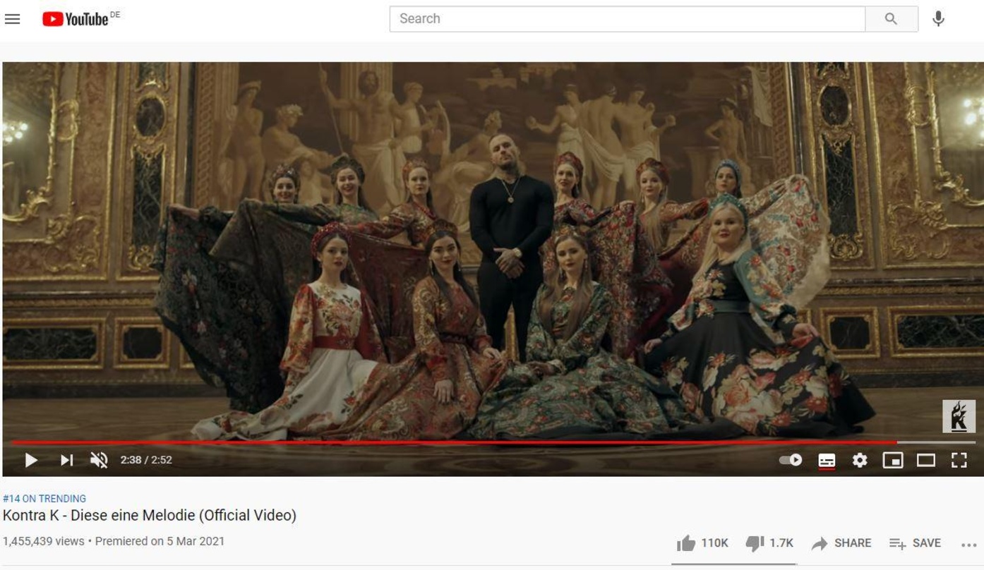 Sorgte am Wochenende mit dem Video zu "Diese eine Melodie" für Aufsehen: Kontra K