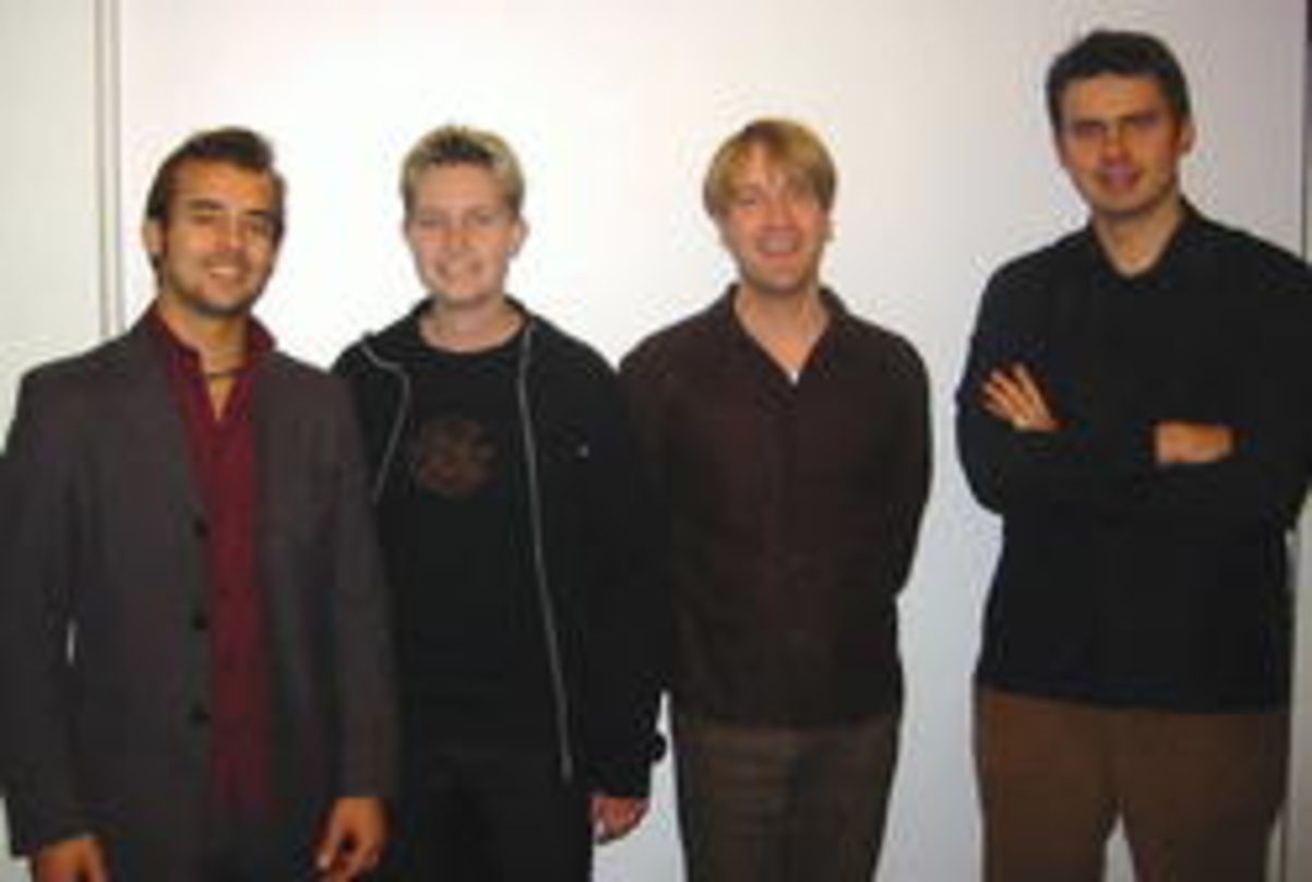 Das neue New-Media-Team von Warner Music (v.l.n.r.): Roland Oels, Sylvia Schröder, Frank Vogel und Tim van Dyk
