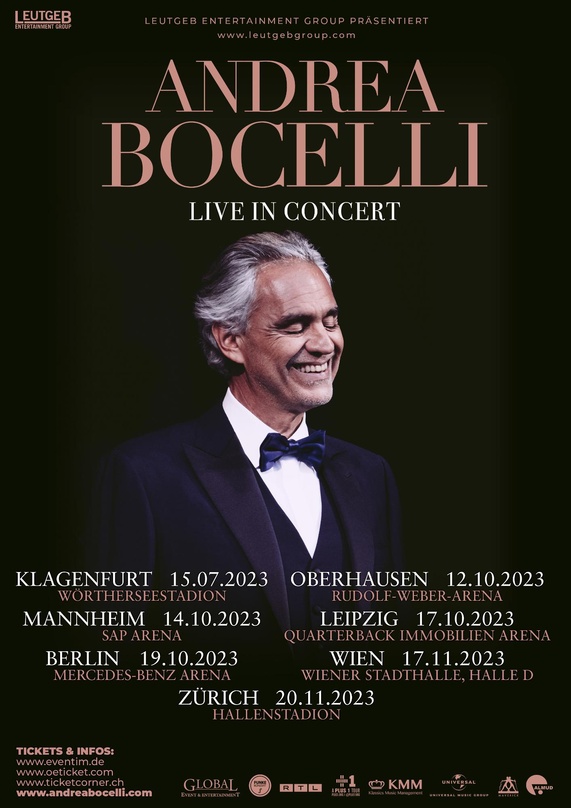 Findet 2023 statt: eine Tour von Andrea Bocelli