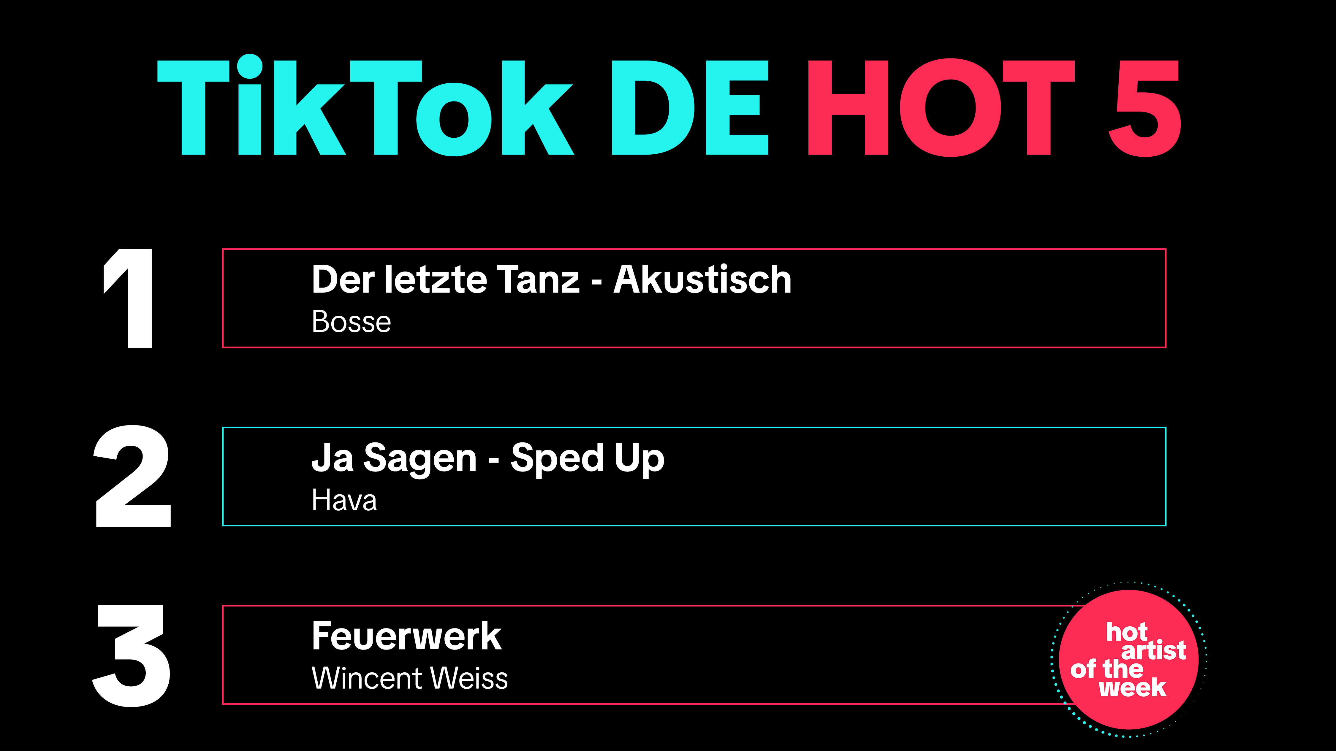 Wieder auf Rang eins: "Der letzte Tanz - Akustisch" von Bosse.