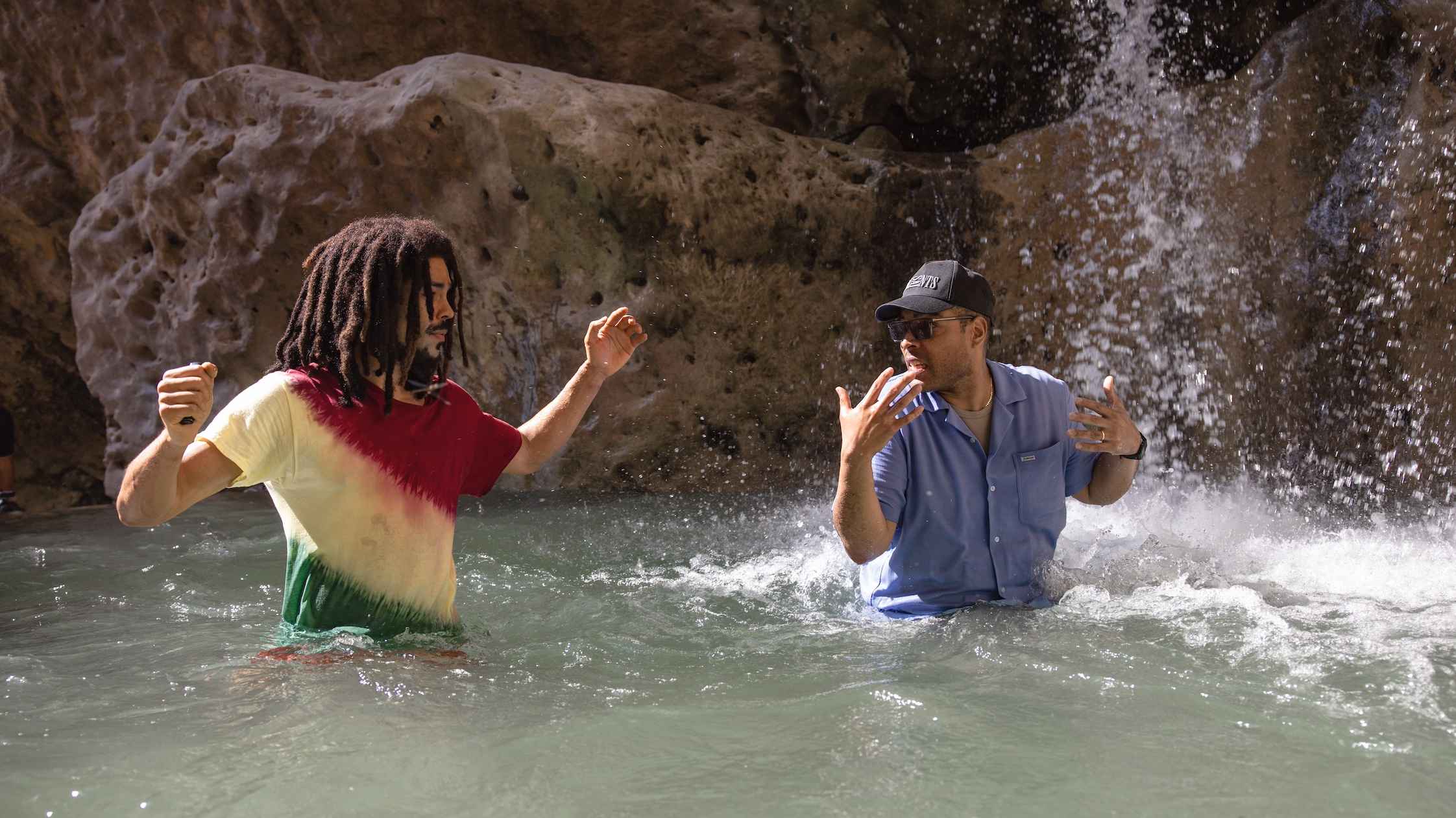 Reinaldo Marcus Green mit Bob Marley-Darsteller Kingsley Ben Adir