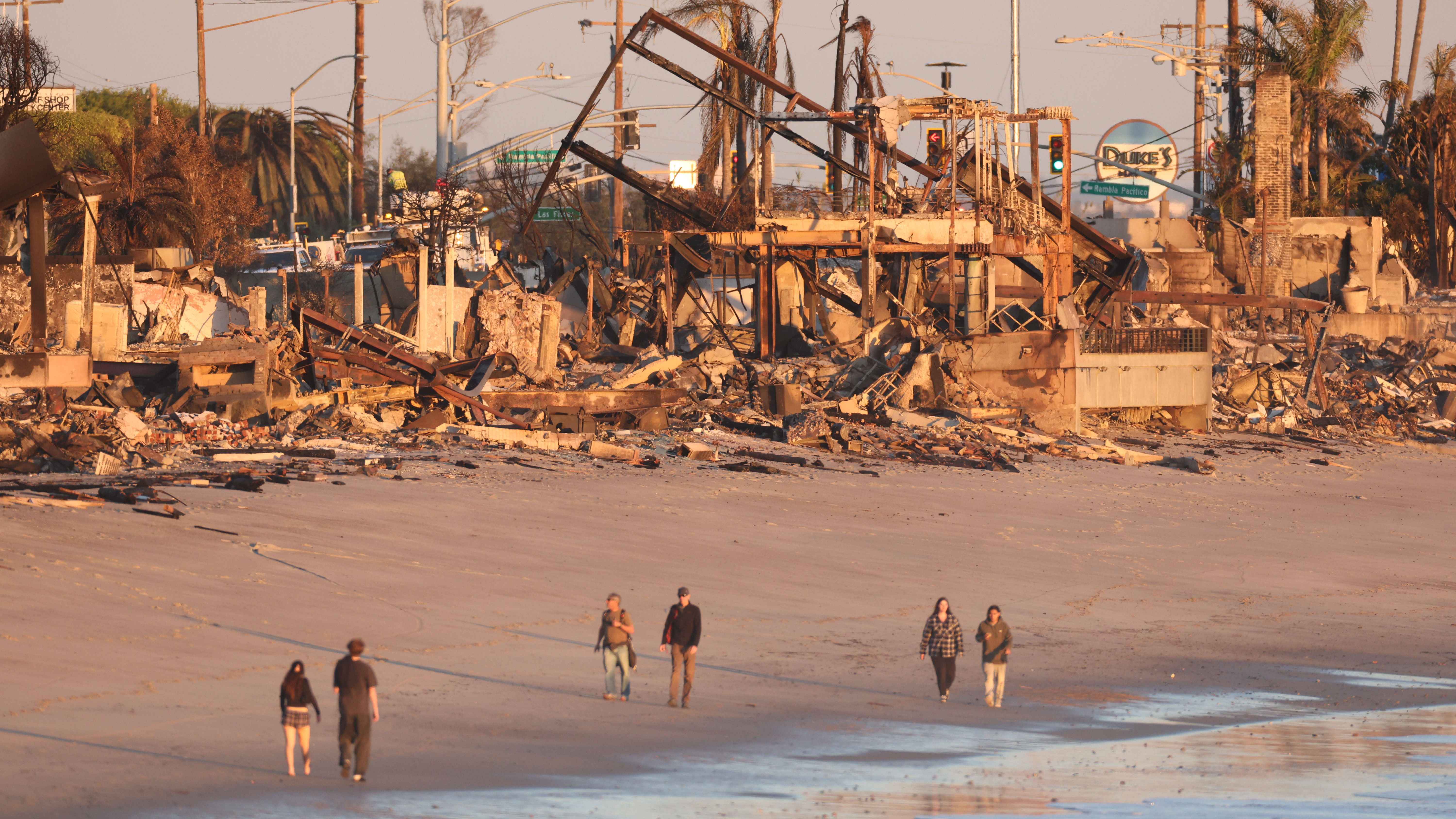 Erstreckte sich bis an den Strand von Malibu: das Palisades Fire, das am 7. Januar ausbrach.