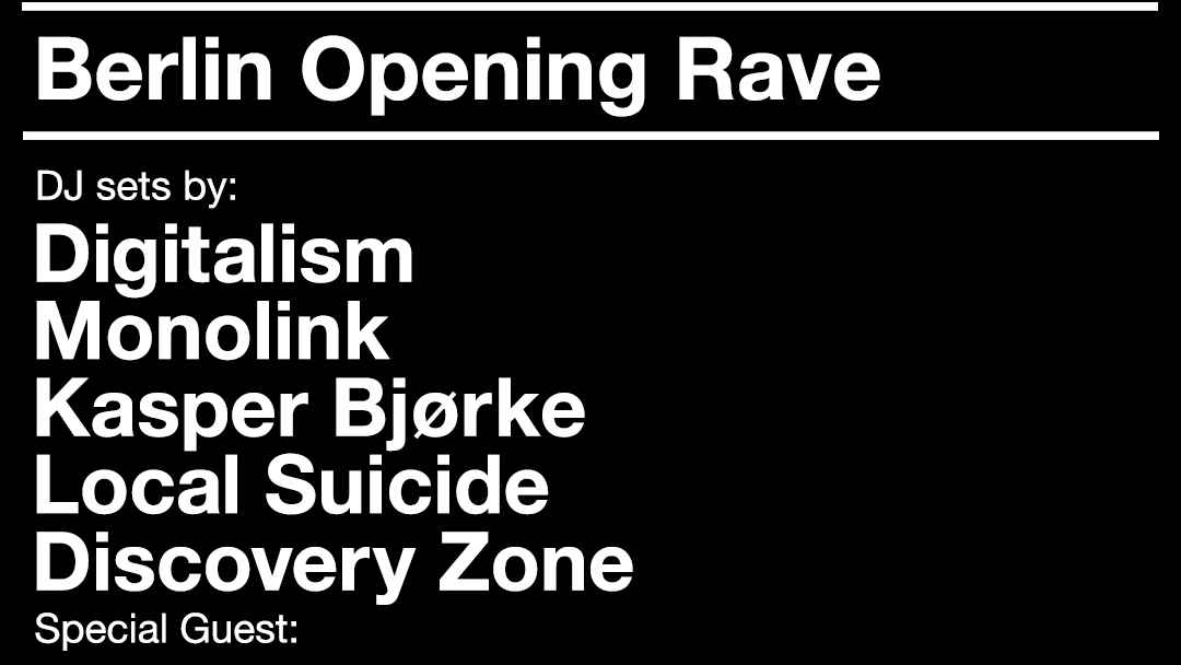 Steigt am 20. April: der Berlin Opening Rave von Rough Trade.