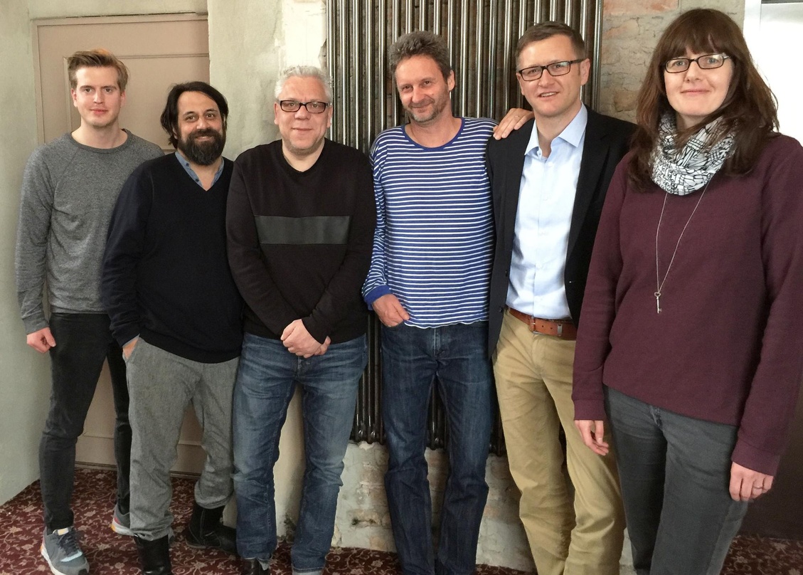 Arbeiten künftig im Labelgeschäft eng zusammen (von links): Janik Haverkamp (PIAS), Arne Ghosh (CNTCT), Stefan Strüver (PIAS), Sven Hasenjäger (CNTCT), Rechtsanwalt Asterix Westphal und Il...