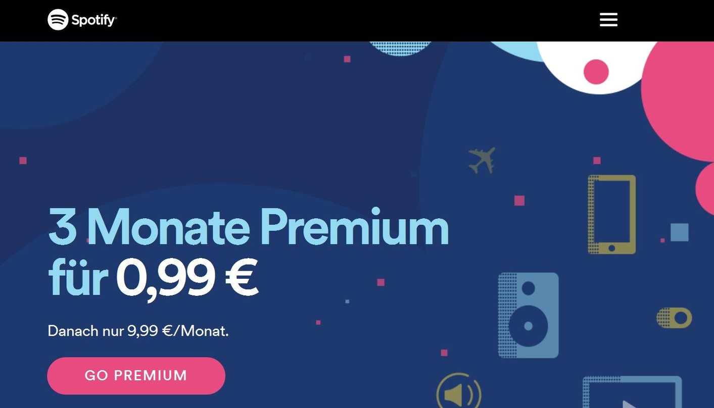 Sonderangebot zum Start ins Saisongeschäft: Spotify wirbt mit kräftigem Rabatt um Kunden fürs Musikabo