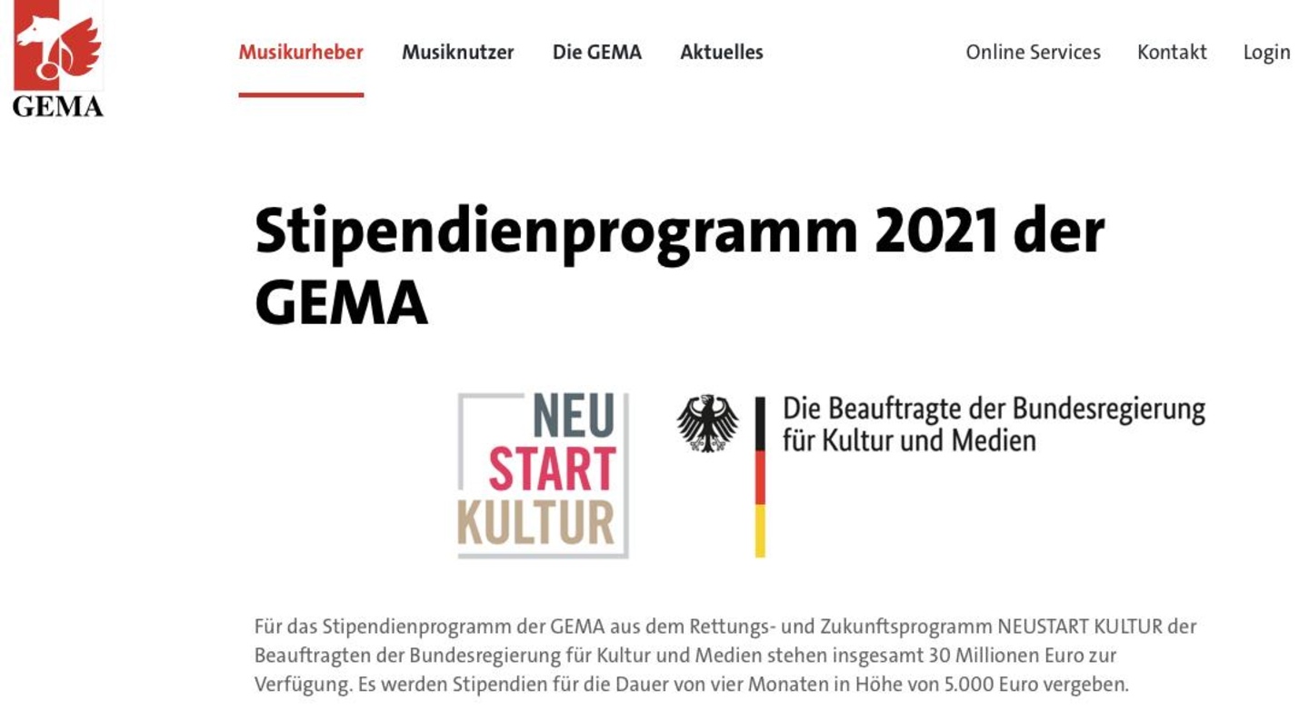 Millionenschweres Programm: die GEMA kann zusammen 30 Millionen Euro für kreative Entwicklungsvorhaben an Musikautorinnen und Musikautoren verteilen