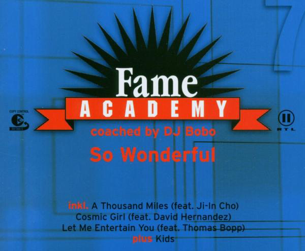 Fame Academy coached by DJ BoBo – So Wonderful