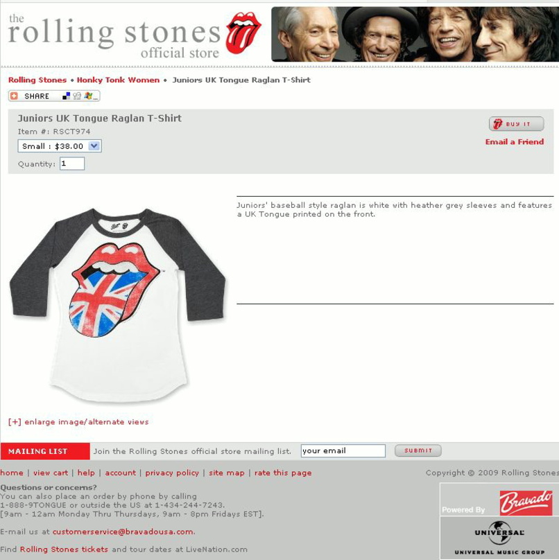 Ab sofort über Bravado erhältlich: Merchandising der Rolling Stones
