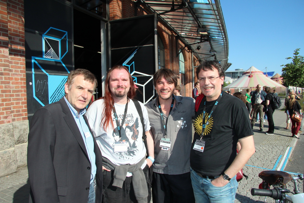 Wollen den Leuten die C3S auf Tour näherbringen (von links): Meinhard Starostik, Meik Michalke, Danny Bruder und Wolfgang Senges (alle C3S)