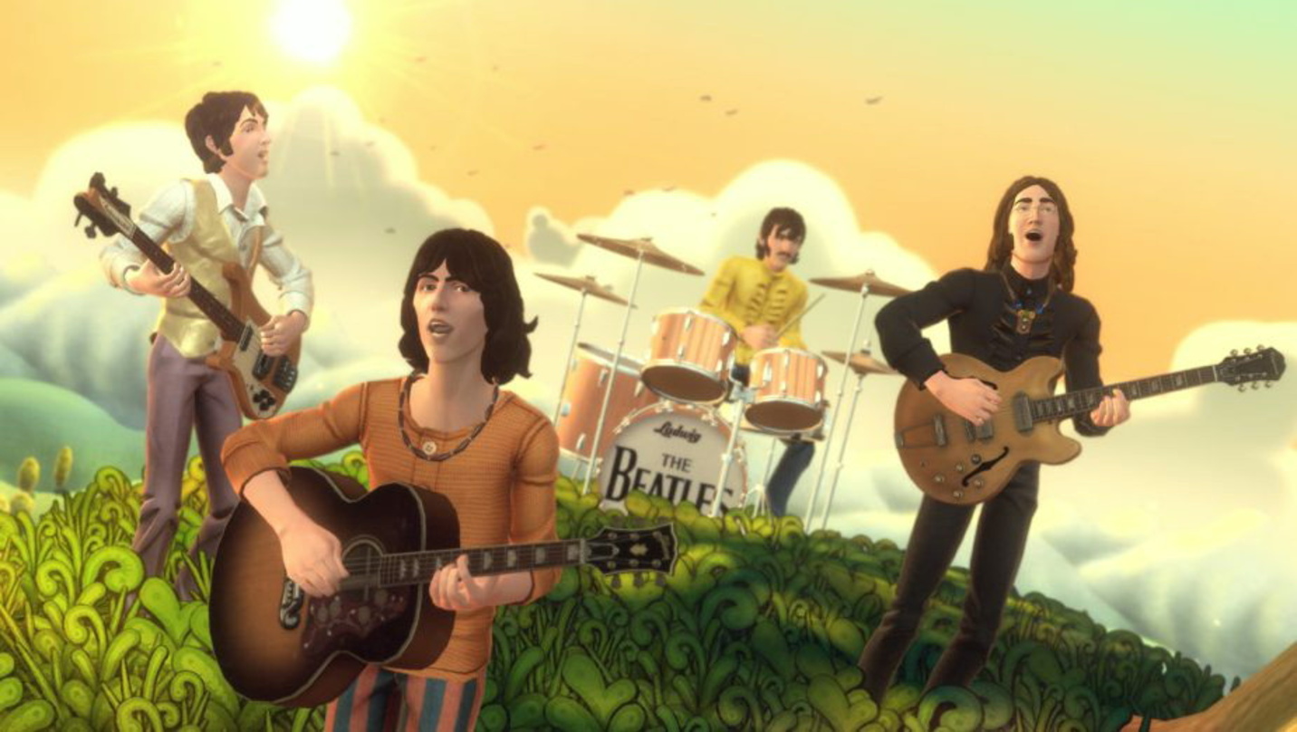 ca31cd06be4e69b6245da6265e7cc0ef7e4f9b593b462ca878ad55d8e3fd6787 Wagen mit "Rock Band" den Sprung ins Digitalzeitalter: The Beatles (Foto: Screeshot "The Beatles: Rockband")
