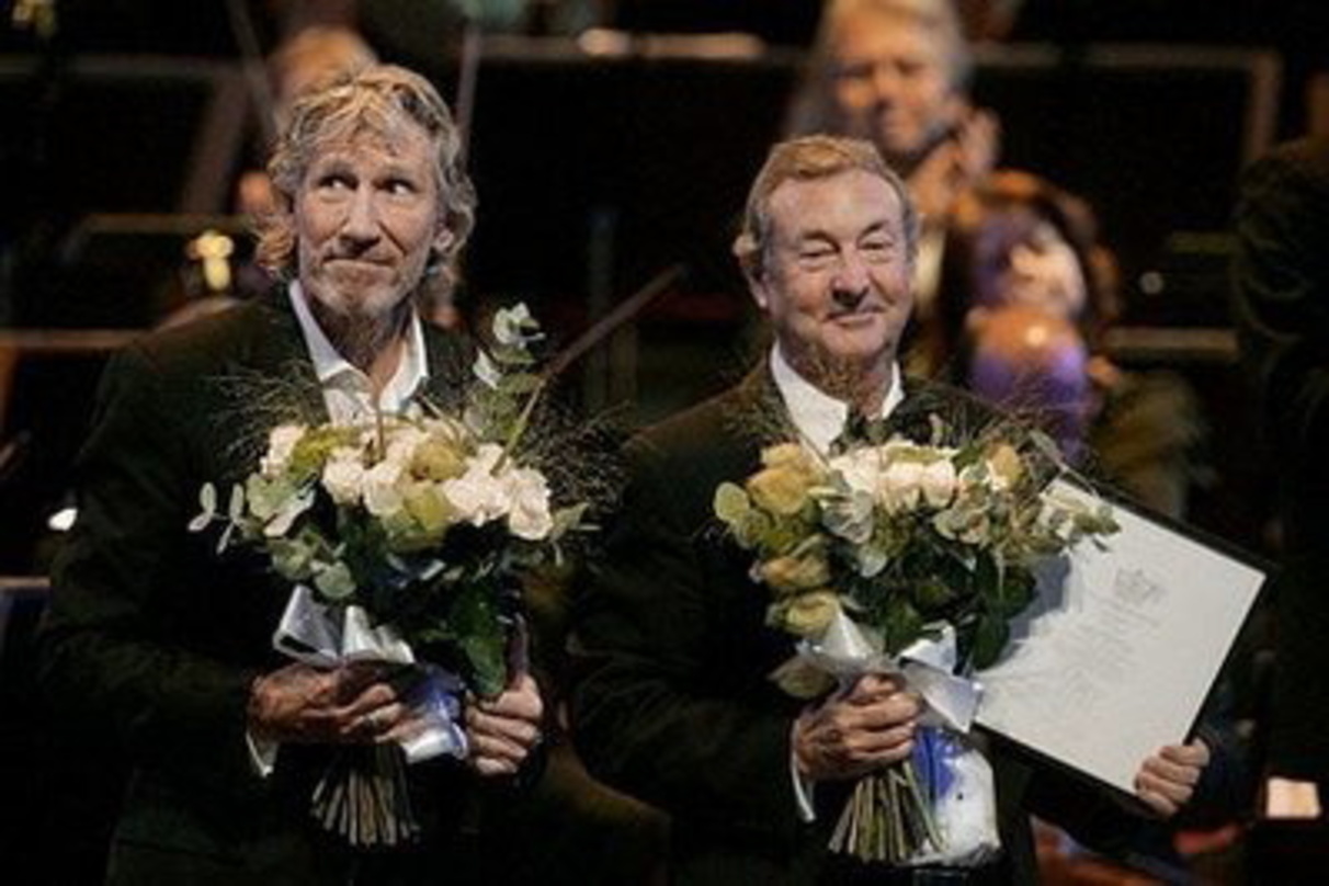 Nahmen Polar Prize für Pink Floyd entgegen: Roger Waters (l.) und Nick Mason