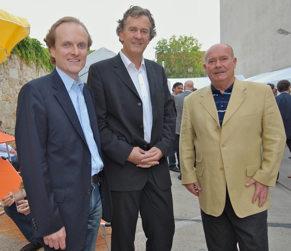Präsentierten sich unter einem Dach (v.l.n.r.): Erwin Stürzer (Geschäftsführer Arthaus Musik), Torsten Bönnhoff (Geschäftsführer Arthaus Musik) und Gerhard Liefländer (vormals TDK Labelman...