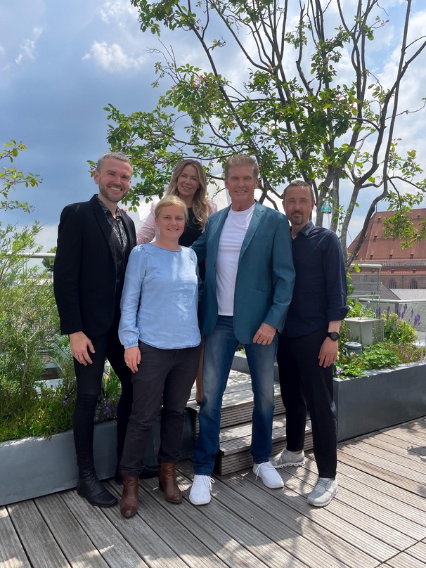 Trafen sich im Hotel Bayerischer Hof in München (von links): Thomas Thyssen (Managing Director Schubert Music), Katharina Frömsdorf (Managing Director SevenOneAdfactory), Britta Friedrich ...