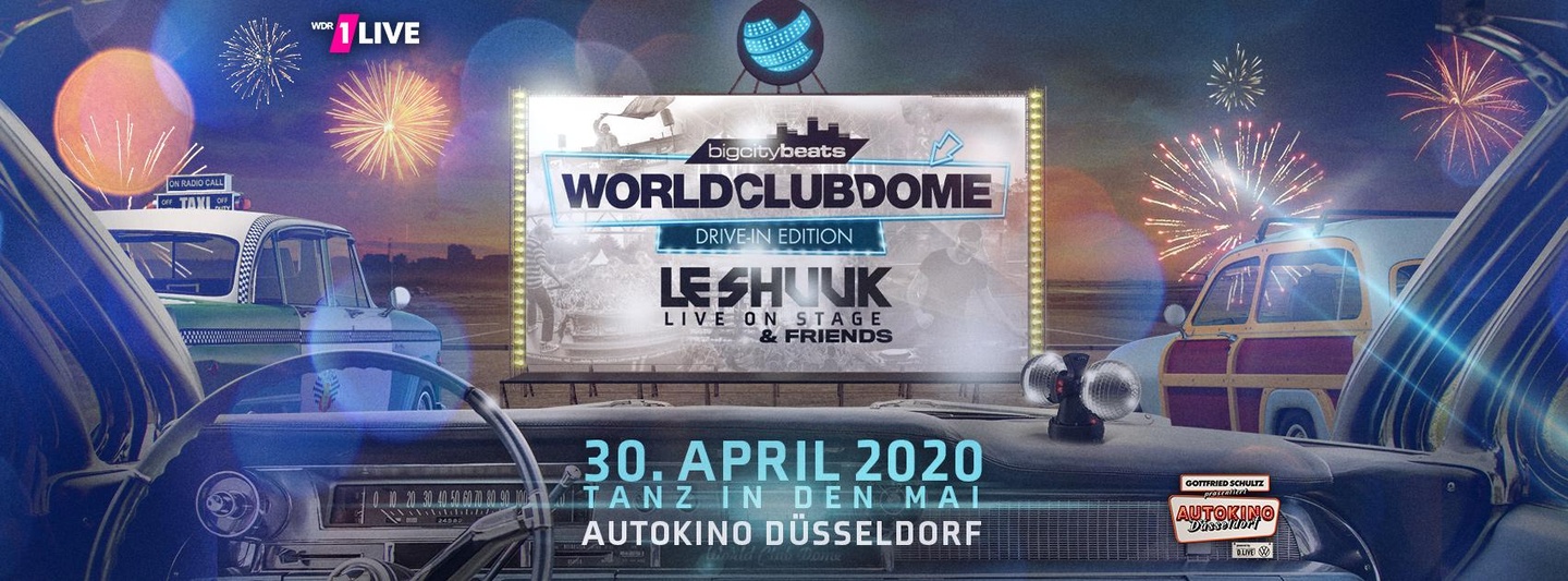 Kulisse für ein DJ-Set: das Autokino Düsseldorf von D.Live