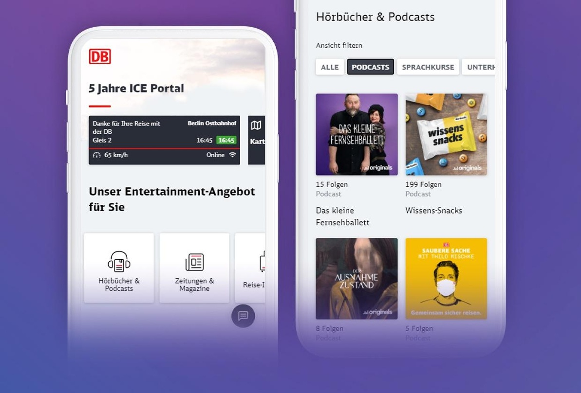 Ab sofort im ICE zu hören: Drei Originals Podcasts von Deezer