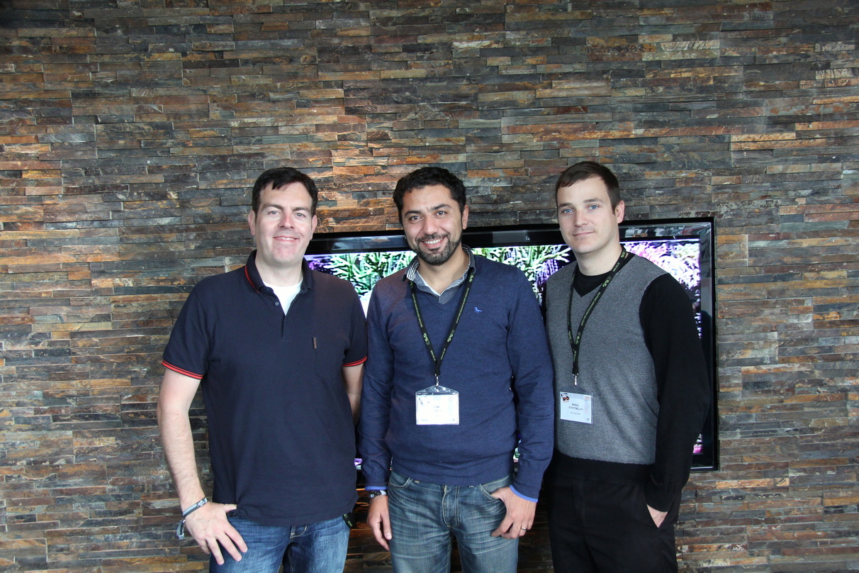 Wollen ein Hallenfestival etablieren (v.l.n.r.): Paul Cheetham, Hamed Shahi und Manuel Schottmüller