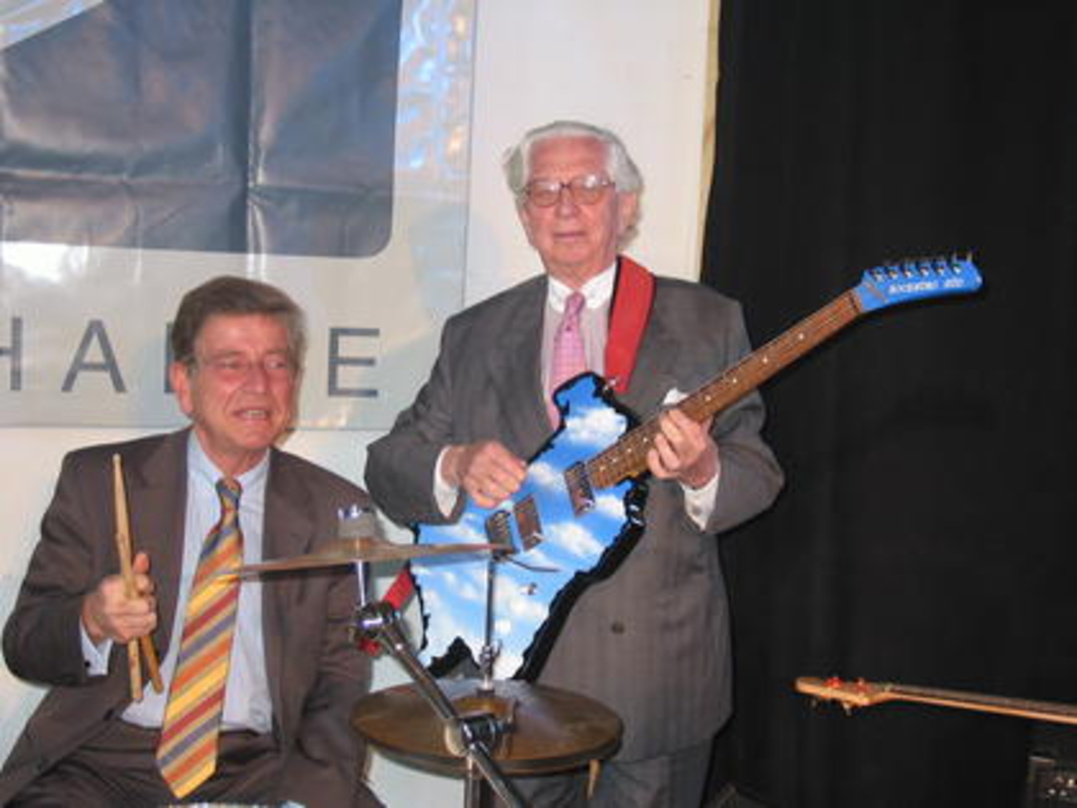 Trommelten für den Rockpreis: Goppel (Schlagzeug) und Kreile (Gitarre)