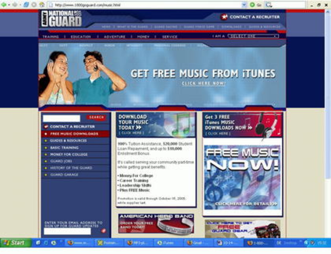 Warb bei iTunes: Die US-Nationalgarde