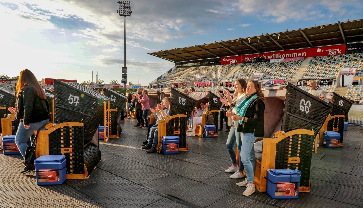 Ermöglicht Live-Erlebnisse mit Distanz: das Strandkorb Open Air, hier 2020 in Mönchengladbach