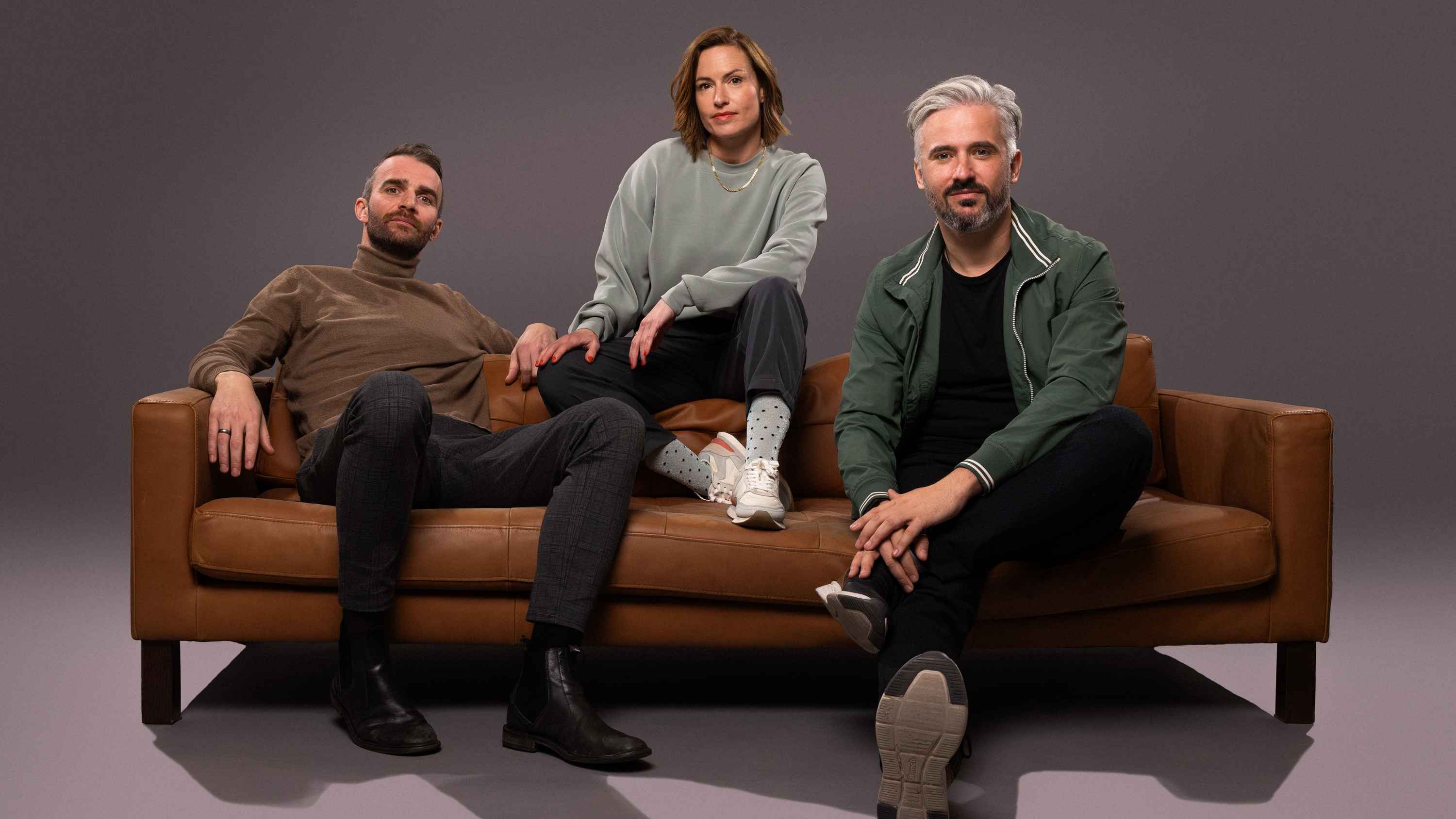 Die neue Geschäftsführung von JvM Music (von links): Torben Brüggemann (Co-Founder Skill Music), Nadin Lefkeli (Geschäftsführerin White Horse Music) sowie Alex Henke (Co-Founder Skill Music).