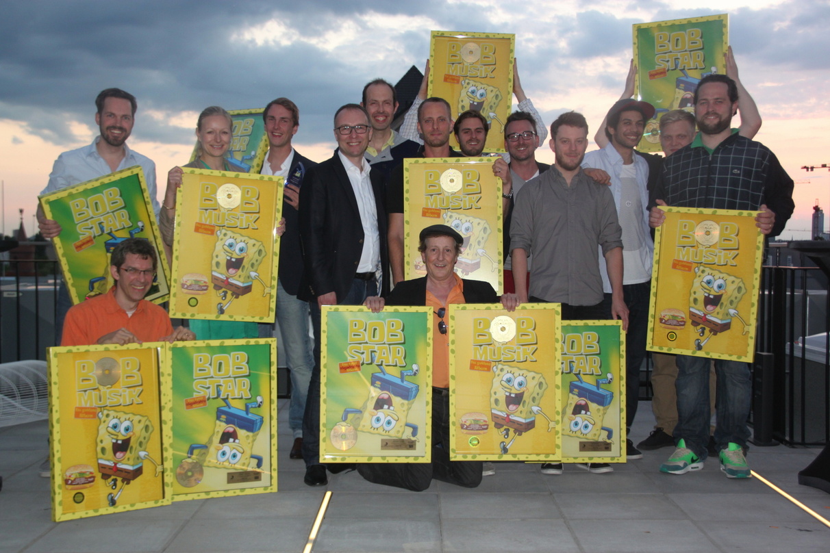 Bei der Edelmetallsause: die SpongeBob-Partner