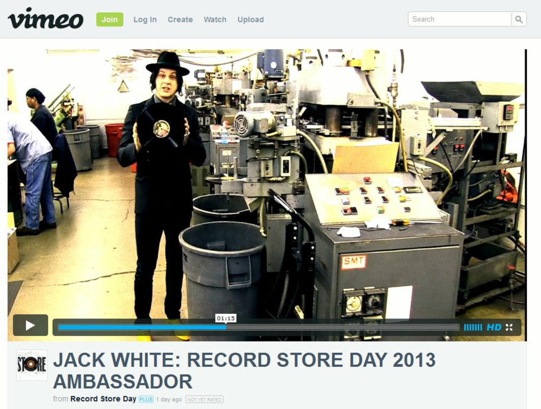 Ihm liegen Plattenläden am Herzen: der US-Künstler Jack White, hier beim Besuch eines Presswerks