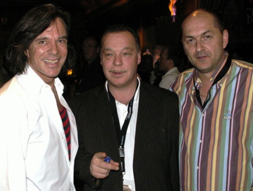 Beim Branchentreff (v.l.n.r): Jürgen Drews, Detlef Bruglemans und Pepe Maymó Genthe (Diskothek Riu Palace)
