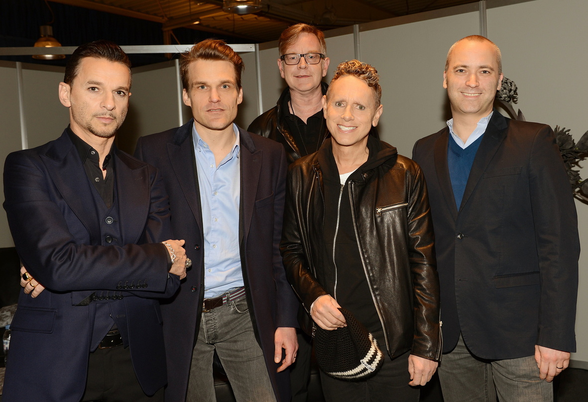 Vereint in Wien (von links): Dave Gahan, Philip Ginthör, Andrew Fletcher, Martin Gore und Stefan Goebel