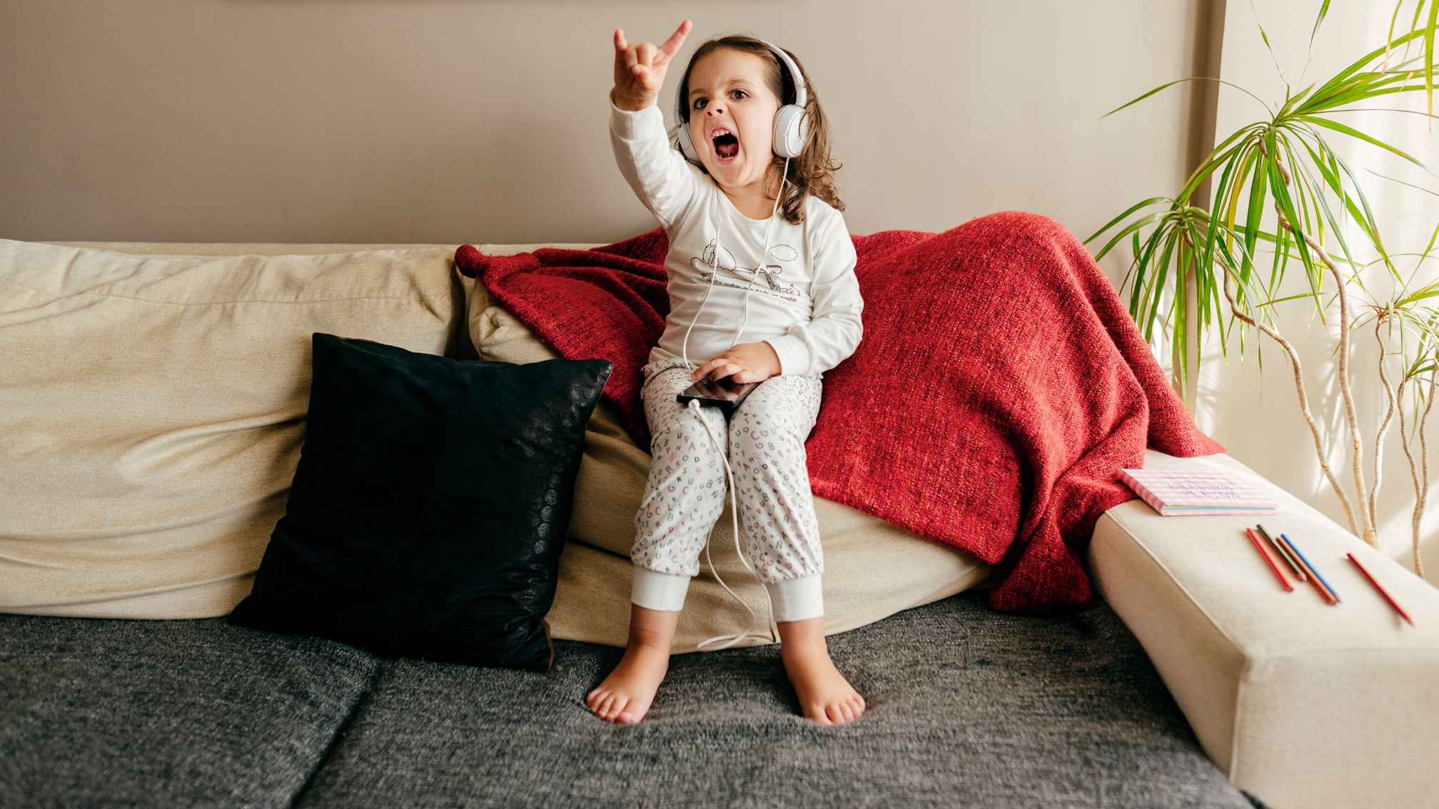Wollen zu altersgerechter Musik abrocken: Kinder.