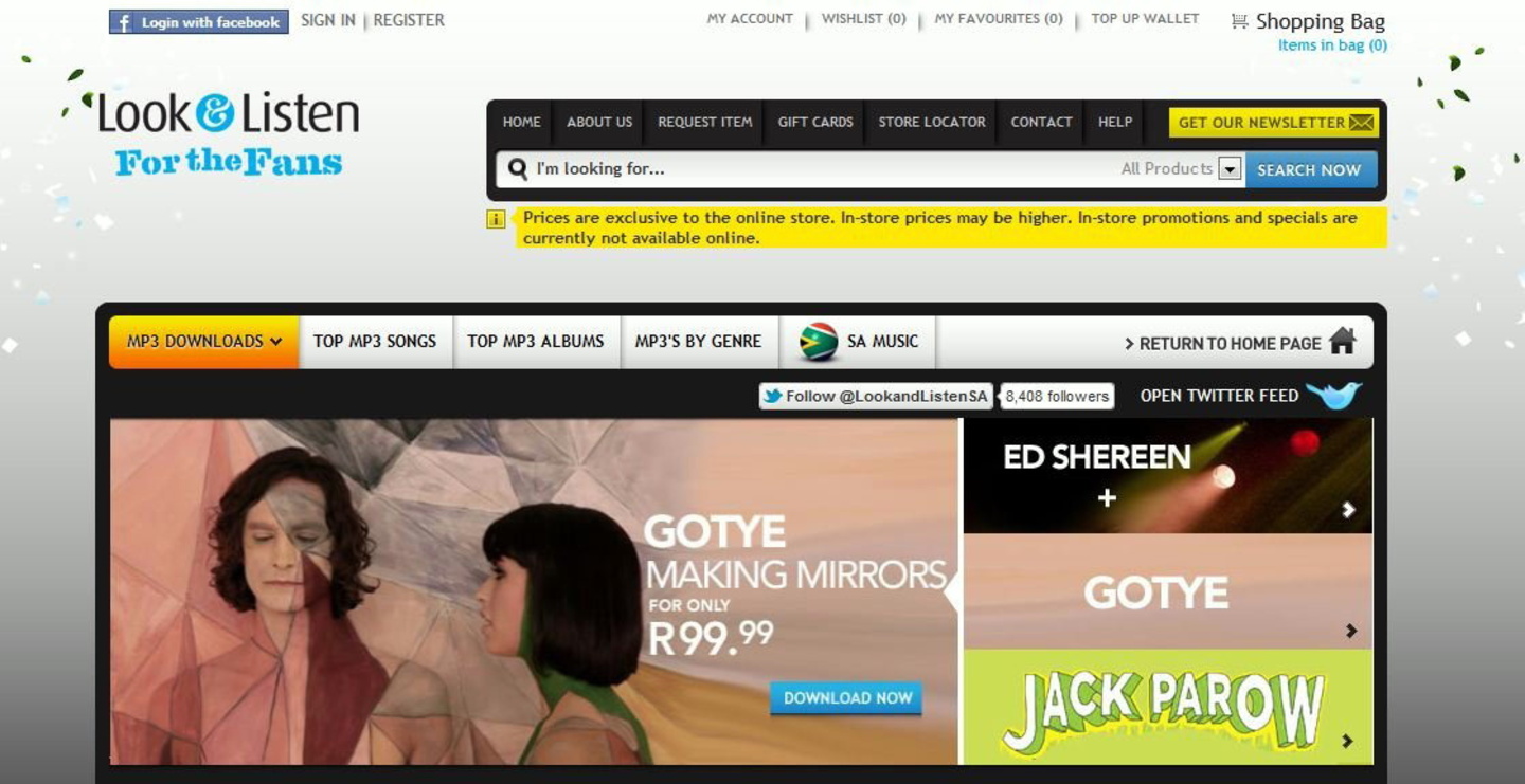 Legales Musikangebot in Südafrika, befeuert von Mondia Media: Die Onlineplattform des Händlers Look & Listen